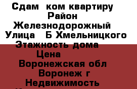 Сдам 1ком квартиру › Район ­ Железнодорожный › Улица ­ Б Хмельницкого › Этажность дома ­ 10 › Цена ­ 8 000 - Воронежская обл., Воронеж г. Недвижимость » Квартиры аренда   . Воронежская обл.